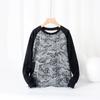 And Autumn Children's Clothing Korean Style Children's Casual Long-Sleeved Pullover for Older Children Camouflage Color-Blocking Top Boys' Sweatshirt