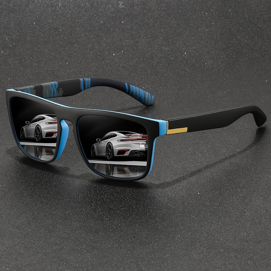 Vintage Square Frame Fashion Glasses for Men & Women Lightweight Durable Plastic Eyewear for Driving, Classic Retro Style with Full-Rim Frame