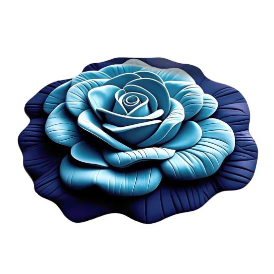 Diatomaceous Earth Bath Mat 3D Peony Pattern Quick Dry Floor Mat
