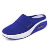 Xia's new large-size lazy one-pedal bag head mesh thick-soled slippers women's slope heel slippers women's