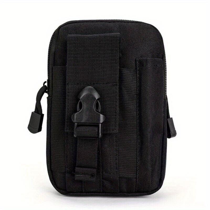 1Pc Unisex Tactical Waist Bag - Heavy-Duty Multi-Functional Belt Bag with Adjustable Strap, Secure Zipper Closure, Lightweight