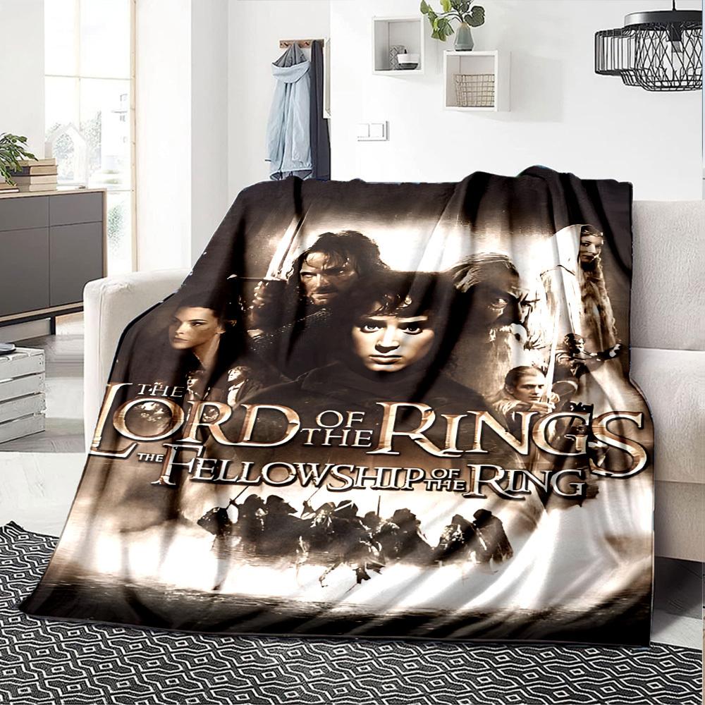 1pc Lord of the Rings Fellowship of the Ring Flannel Blanket Soft Warm Throw for Home, Office, Travel, All-Season Cozy Bedding GiftL1138