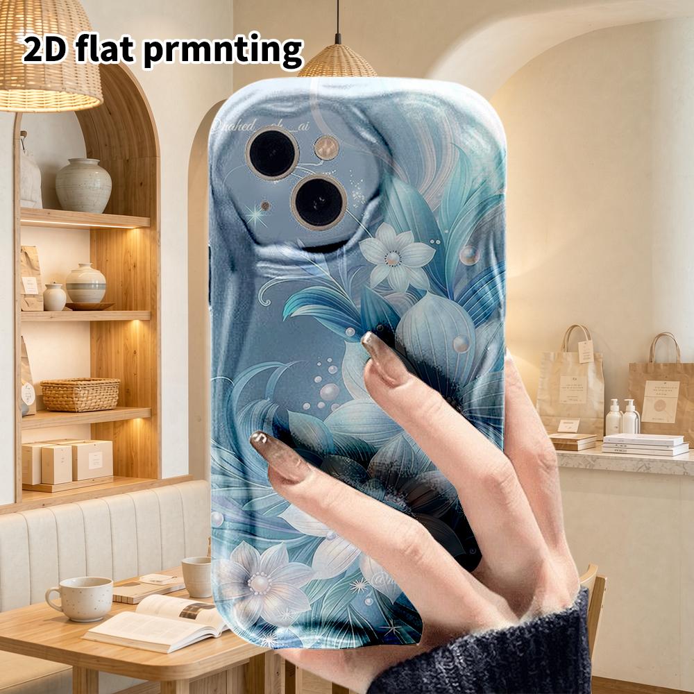 Phone Case: 2D flat design cases suitable for iPhone 18, 17, 16, 15, 14, 13 Pro, couple style, blue tone background, Christmas and Halloween gifts