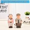 Hand-in-Hand Elderly Couple Figurine: Romantic Home Decor, Wedding or Valentine's Gift