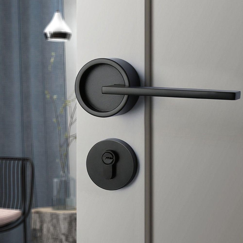 Anti-theft Design Door Handle Lock Zinc Zinc Zinc Alloy Deadbolt Lock Round Door Lock Bedroom Door