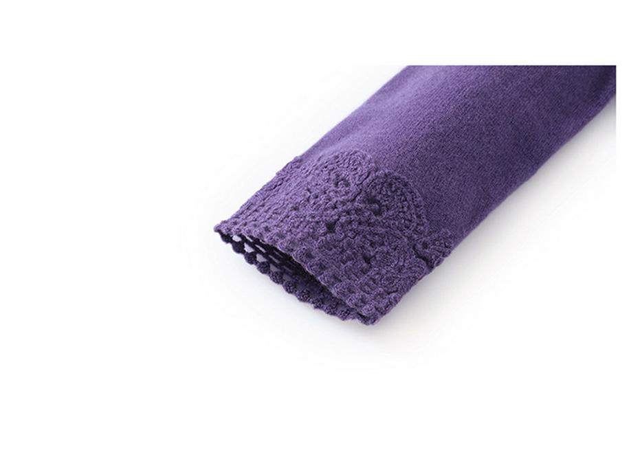 Stylish Embroidered Wool Cardigan Sweater for Middle-Aged Women - Plus Size, Solid Color, Autumn/Winter Top