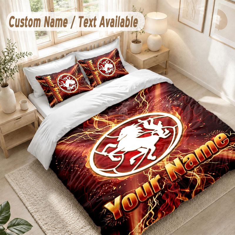 Custom Name Bedding Set 3 PiecesFC Twente Print Duvet Cover + 2 Pillowcases Soft Bed Decor