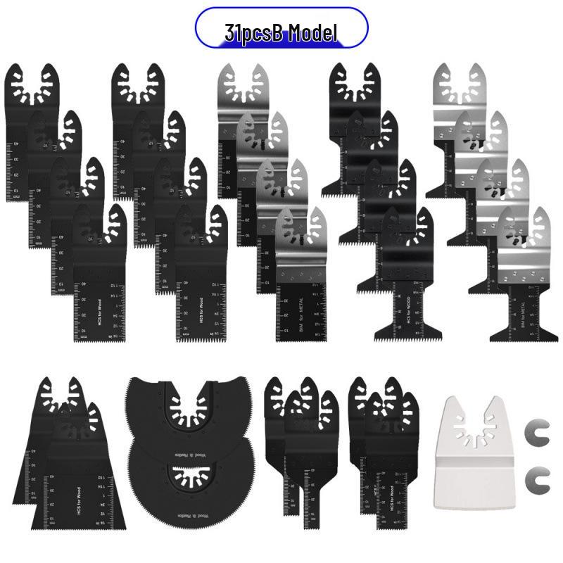 31-Piece Oscillating Saw Blade Kit for Wood, Plastic, and Putty Cutting