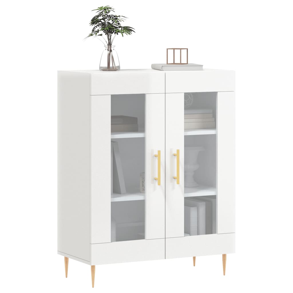 Vidaxl Schrank, Weiß, Glänzend, 69,5X34X90 Cm, Holzwerkstoff