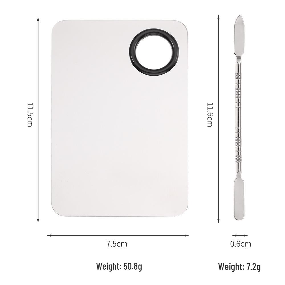 Stainless Steel Makeup Palette with Liquid Foundation, Concealer, and Color Stick