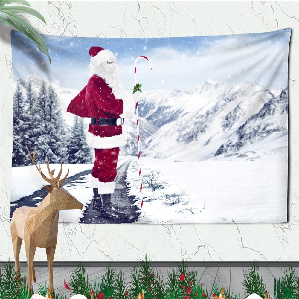 Christmas Wall Hanging Christmas Fireplace Home Wall Christmas Snowman Tapestry Large Size Tapestry