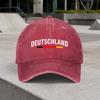 1pc Vintage German Washed Baseball Cap Classic Casual Fashion Retro Unisex Allseason Duckbill Hat Adjustable Size Suitable For