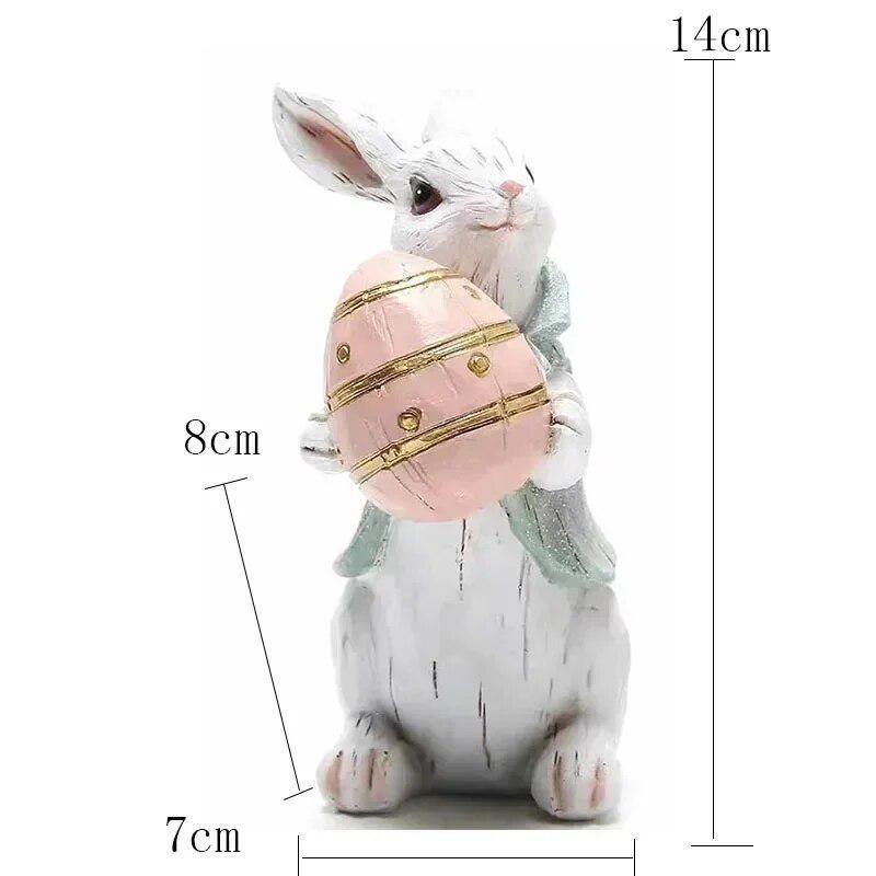 Cute Easter Rabbit eggs Table Ornaments Bunny Holding Carrots Party Kid Gift Happy Easter Party Decoration for Home Courtyard Garden 2024