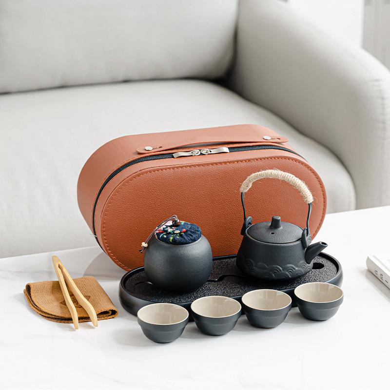 Travel tea set Small set Outdoor portable teapot Camping Kung Fu tea set Company business holiday gifts