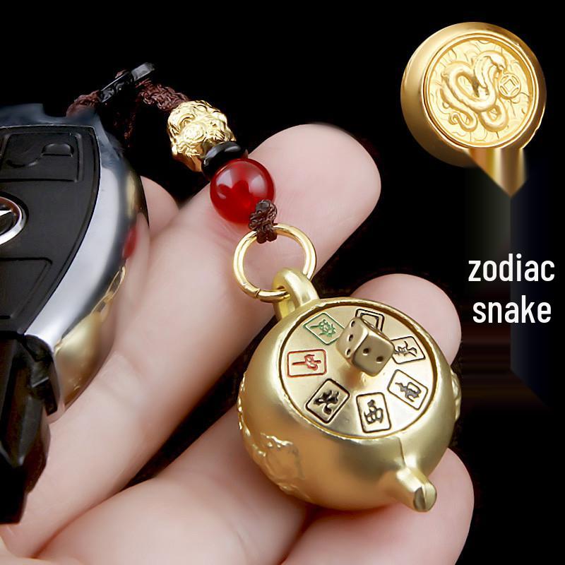 

Вращающаяся Металлическая Ручка Маджонг Зодиак Пиксю Удача Брелок