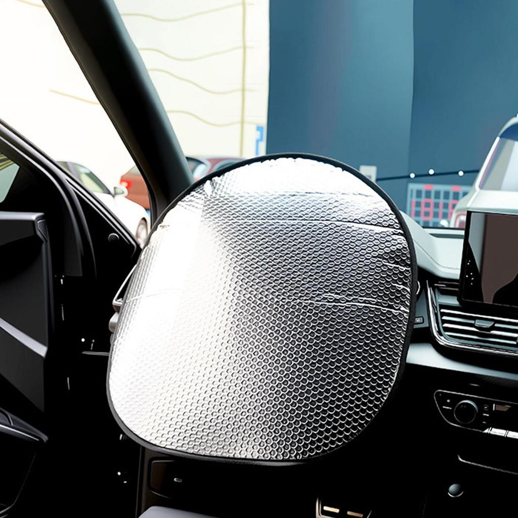 Steering Wheel Sun Cover Foldable Insulation Wrap Waterproof Reflective Steering Wheel Cover For Parking Driving Travel Summer