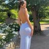 Spring/Summer Fashion Women's Clothing New Sexy Slim Fit Spaghetti Strap Printed Backless Dress