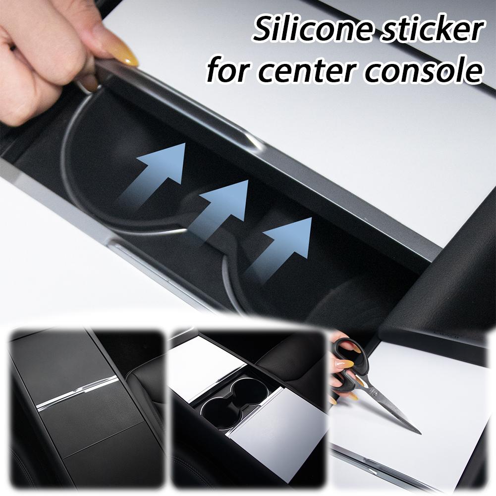 Central Control Panel For Tesla Model 3/Y/YL Highland Console Cover Panel Patch Protective Sticker Auto Interior Accessories