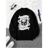 Men's Fashion Skull Pattern Round Neck Sweatshirt, Unisex For Spring And Autumn.