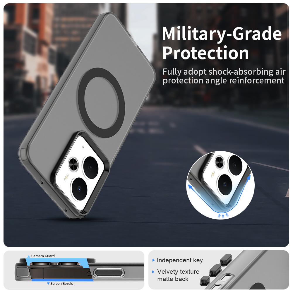 Magnetic Wireless Charging Case For Realme 14 5G Realme 14T Cover Candy Colors Transparent Back Shell Coque