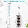 4/9 Keys LED Light Up Keychain Keyboard Clickable Button Fidget Stress Anxiety Relief tool Portable Office Decor Birthday Gift