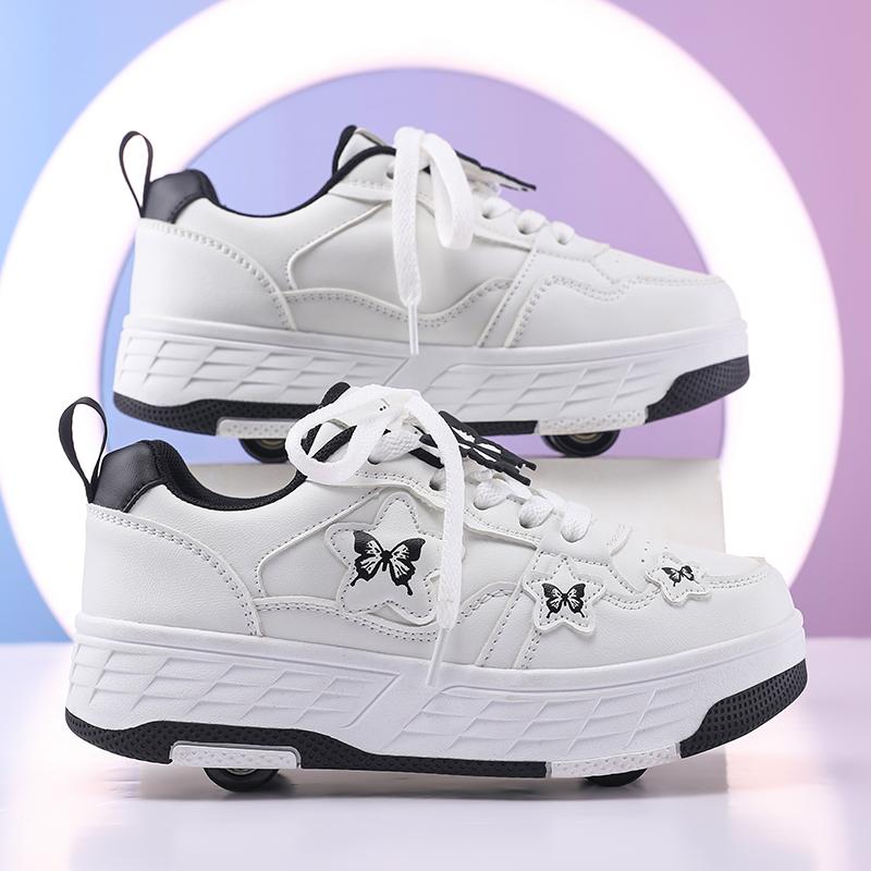 29-40 kid's Four Wheel Sports Boots Roller Skating Removable Student Skating Shoes Sports Shoes Girl skate shoes
