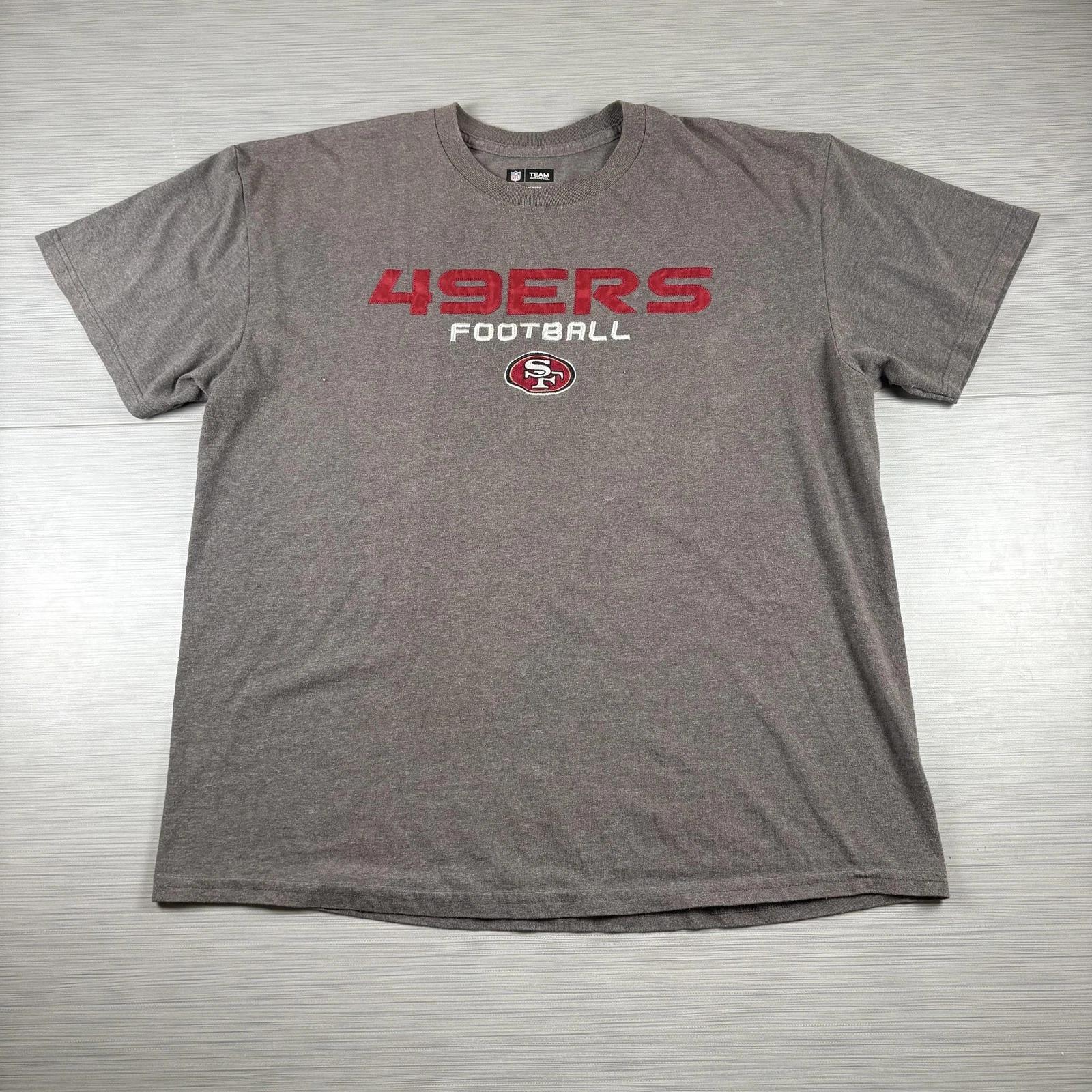 San Francisco 49ers Shirt Mens XL Gray NFL Football Team Apparel Graphic Tee 4XL