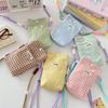 Women's Plaid Mini Crossbody Phone and Card Holder Handbag - Fashionable Casual Shoulder Bag