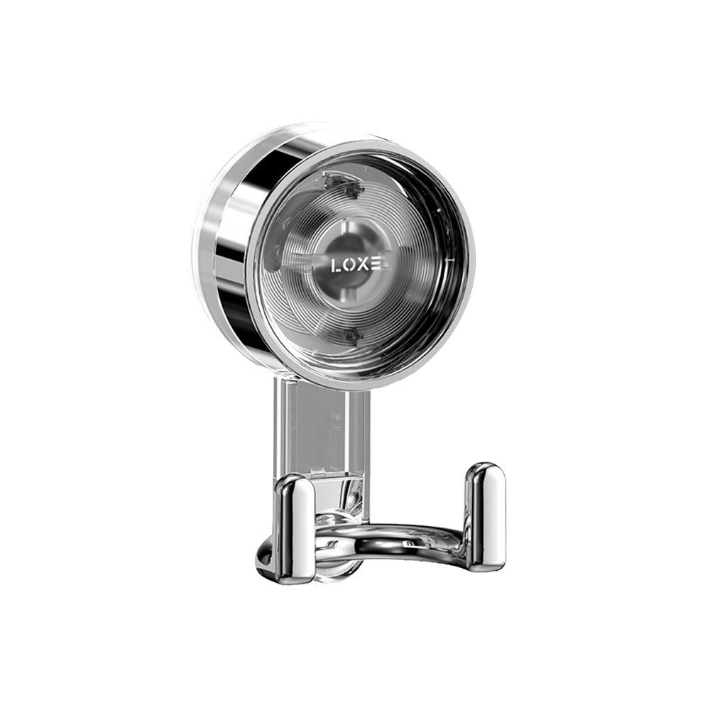 

Многофункциональная вешалка для полотенец, многоразовые крючки для ванной, новые крючки на присосках, домашний органайзер Grey-Double Hook