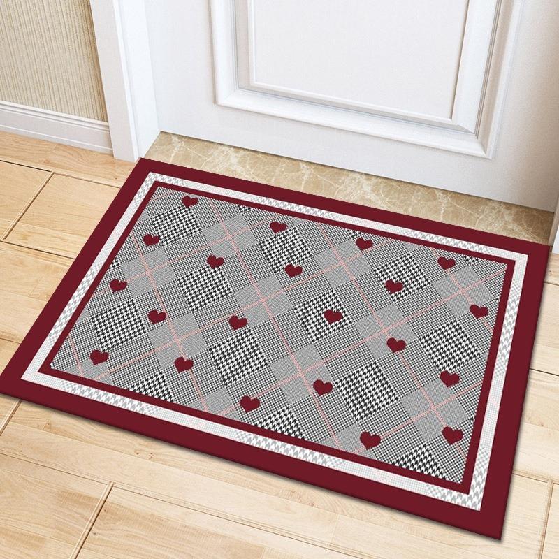 Cute Animal Print Kitchen Mat Non-Slip Waterproof Floor Rug for Cooking Area with Playful Pet Pattern Easy Clean Decoration