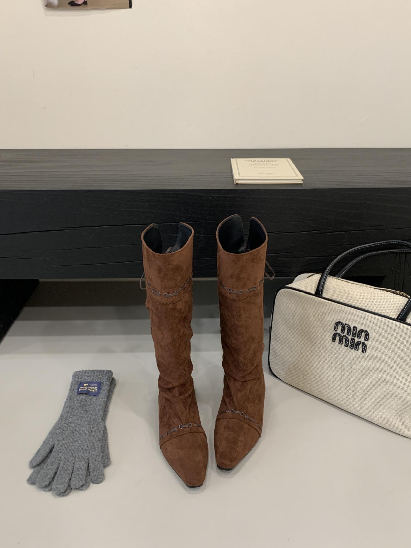 

Осенью 2025 года новые ретро маленькие мужчины с заостренными ремешками и корейской версией тонких внутренних натирающих высоких коротких ботинок женщины 39 коричневый