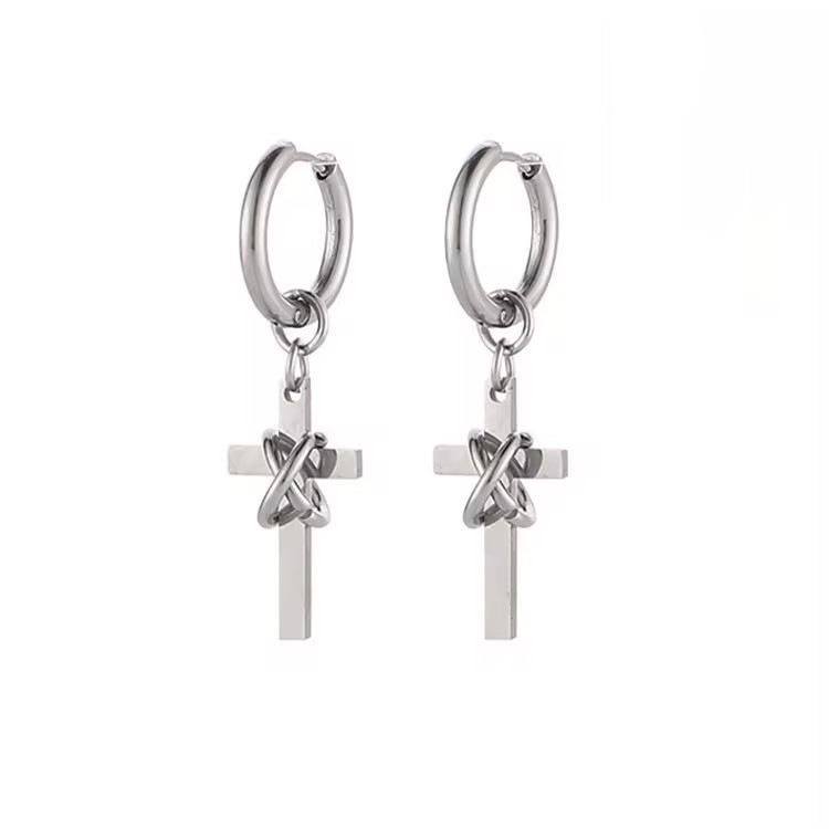 Men's & Women's Luxury Cross Earrings - High-End Niche Design, Cool Versatile Style Jewelry Accessories