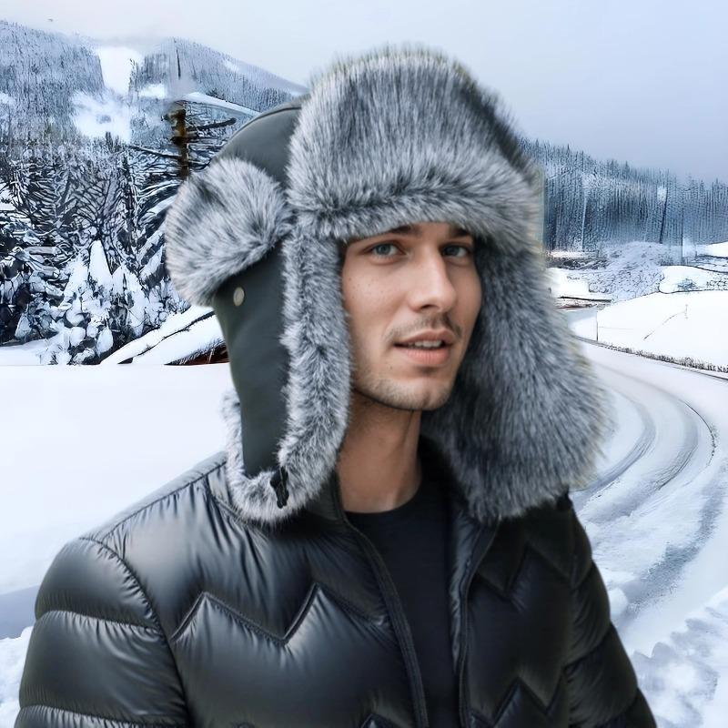 New Outdoor Windproof and Cold Hat, Warm and Fleece Ear Protectors, Cycling Hat, Men's Antifreeze Ear Protectors