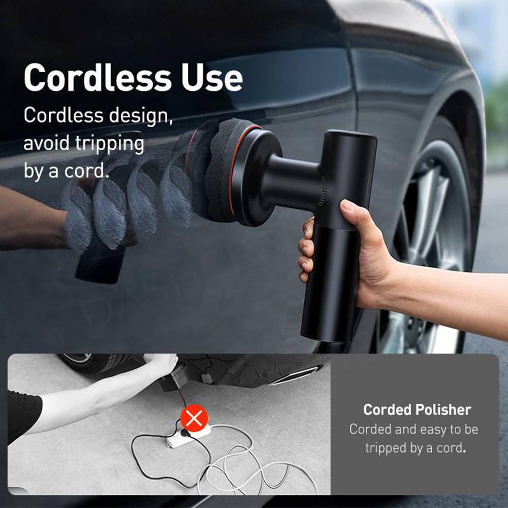 30W Wireless Car Wax Polisher High Rotary Speed Electric Polishing Machine Portable Car Waxing Machine