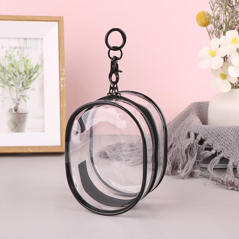 10CM Widened Version Transparent Bag Keychain Display Bag Storage Case Organizer Box Storage Pouch Wallet Toy Doll Bag