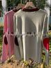 Women's Japanese Stripe Color Block High Collar Long Sleeve T-Shirt - Lazy Style, Light Blue (TX381)