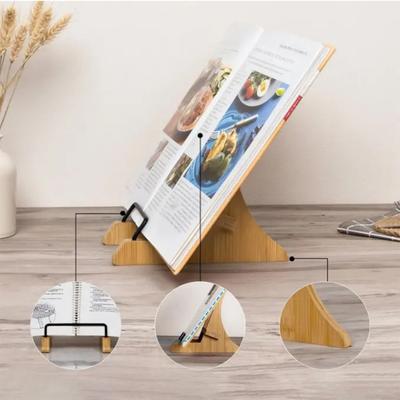 High Quality Display Recipes Wooden Recipe Rack For Kitchen Organization Magazines Cookbook Holder Reading Desk Holder