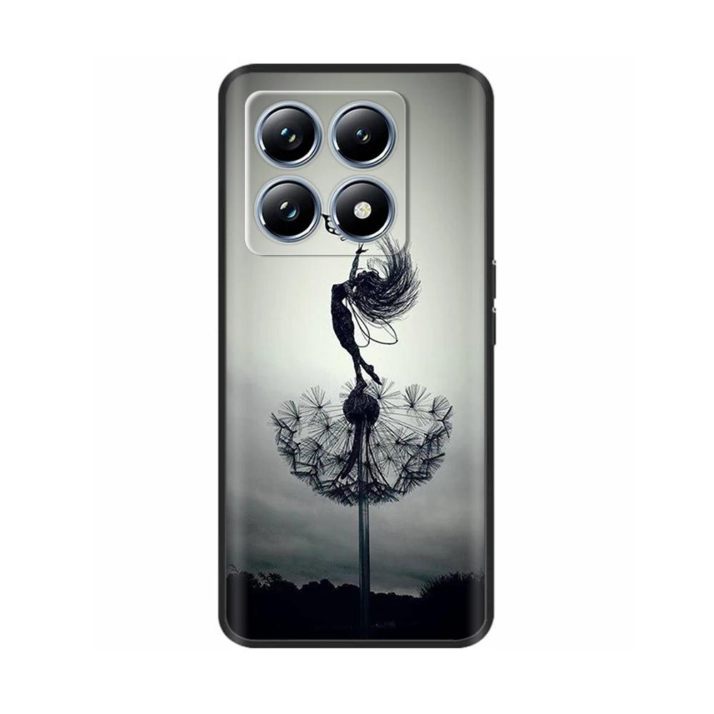 Für Xiaomi 14T Pro Hülle Silikon Luxus Blume Weicher Bumper Für Xiaomi Mi 14T Handyhülle Mode TPU Fundas für Xiaomi 14T 14 t
