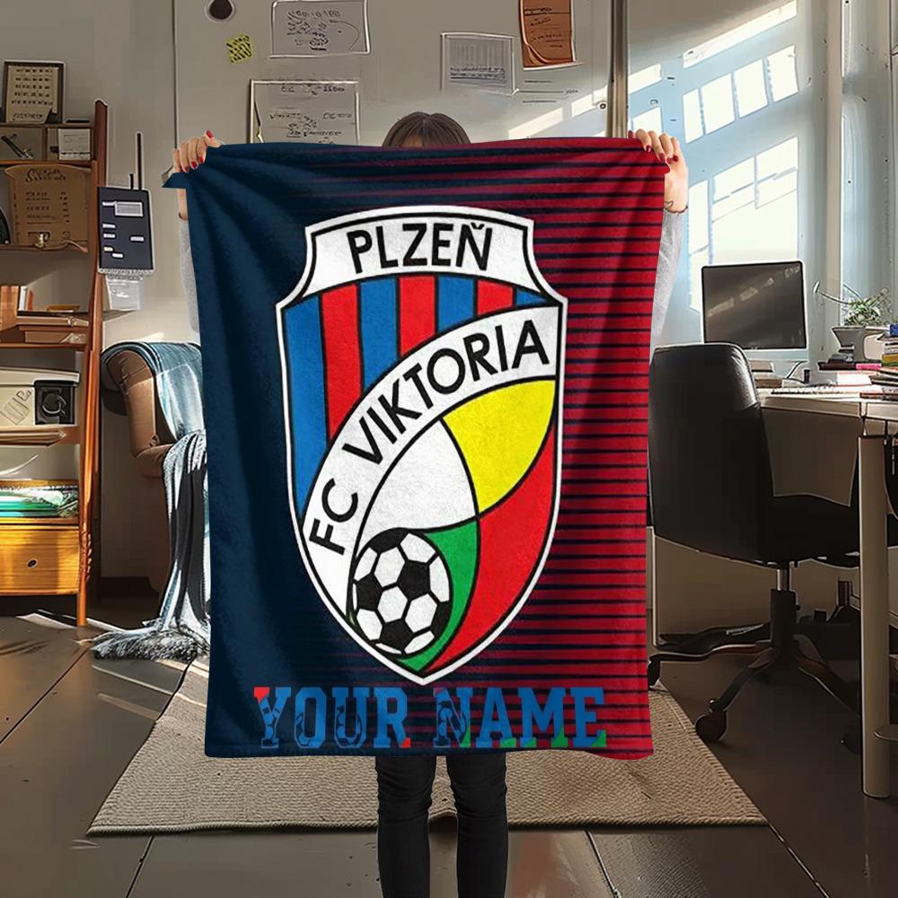 1PC Fc Viktoria Crest Custom Name Patterned Flannel Blanket Suitable For All Seasons For Home Decor Warmth And Comfort Gifts Holiday Present