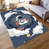 Astronaut in Space Cartoon Rug for Kids' Room Suitable for use as an anti-slip game mat for living room and bedroom sofas