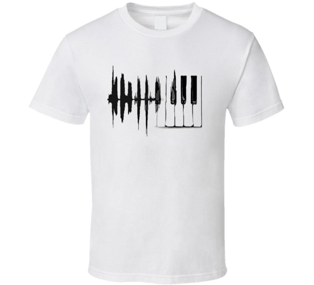 Piano Keyboard Heartbeat T-Shirt Music Lover Pianist Gift T Shirt New Unisex Tee XXXL