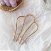 Luxury Crystal U-shaped Hair Combs For Bridal Women Hairstye Metal Hair Stick Bun Updo Bride Hairpins Wedding Hair Accessories