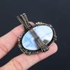 Owyhee Opal Pendant, 999 Copper Wire Wrapped Jewelry, Gemstone Pendant, Gift For Her Handmade Dainty Jewelry