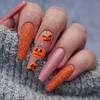 24Pcs Stiletto Fake Nails Coffin Nails Halloween False Nails Punk Full Cover Artificial Press On Nails for Women Girls