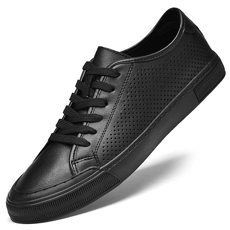 

Men s shoes summer breathable little white shoes men s cowhide large size board shoes men s foreign trade trend daily casual shoes men 45