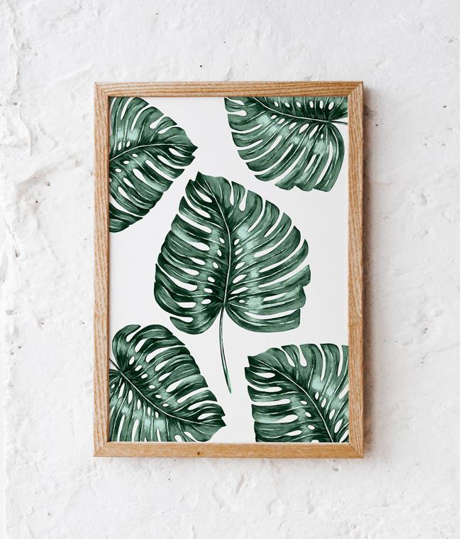 Monstera Pattern Poster