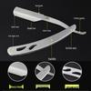 Vintage Stainless Steel Barber Razor for Men's Shaving and Trimming