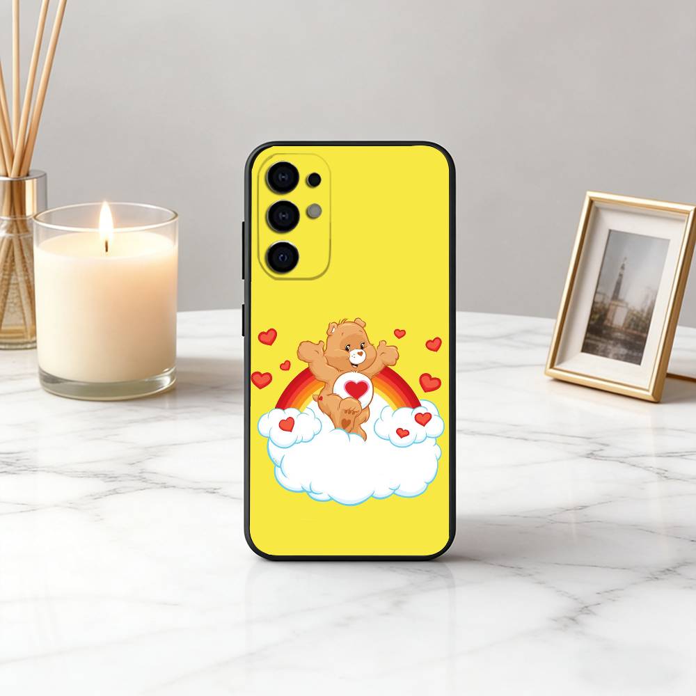 Cartoon Cute C-Care B-Bears Phone Case For Samsung S25,S24,S21,S22,S23,S30,Ultra,S20,Plus,Fe,Lite,Note,10,Black Cover