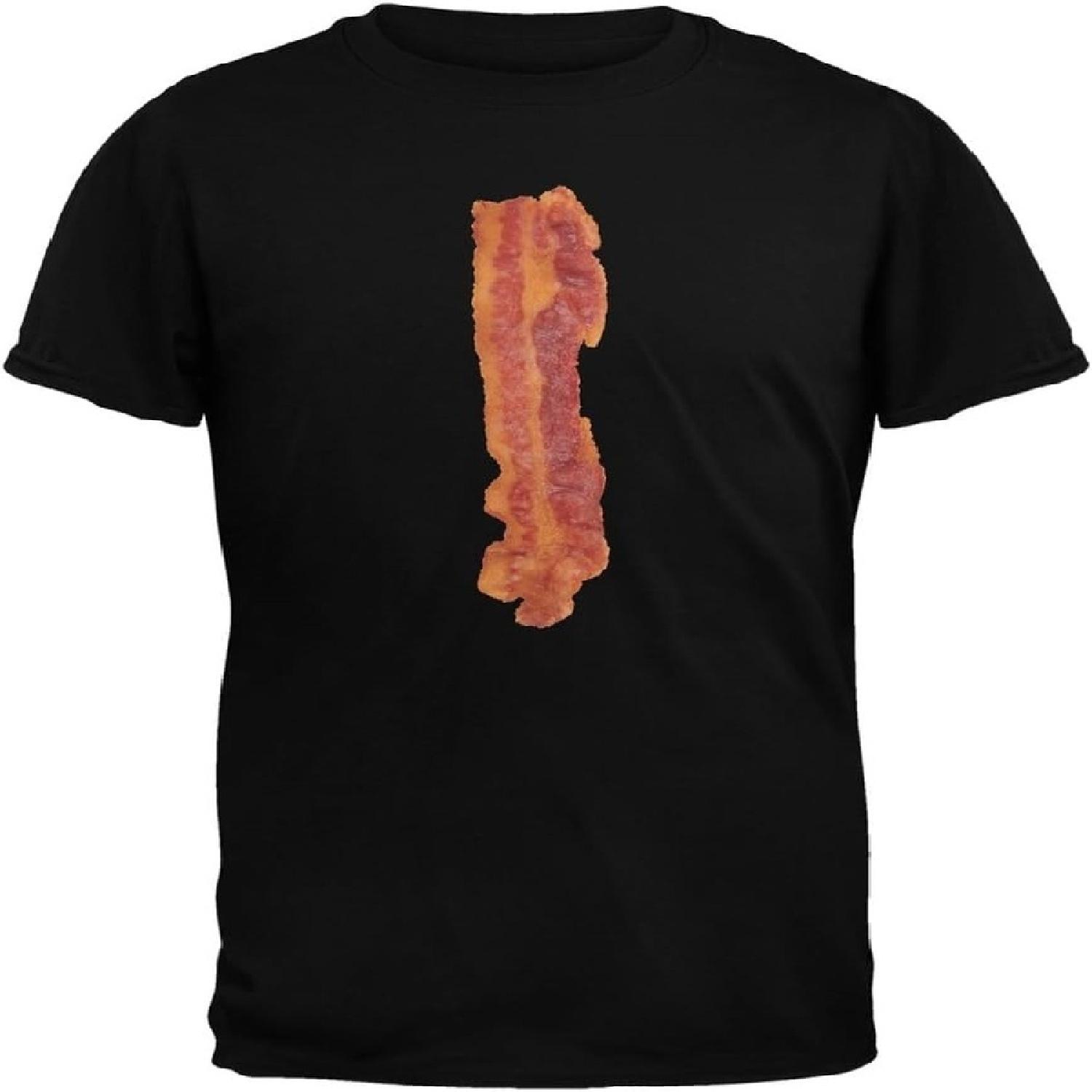 Bacon Strip Black Adult T-Shirt S чёрный