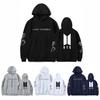Bluza z nadrukiem BTS z podszewką polarową dla młodzieży, do noszenia na co dzień